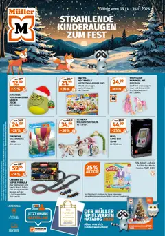 Müller Prospekt Spielwaren für Groß und Klein ab 09.11.2025 gültig