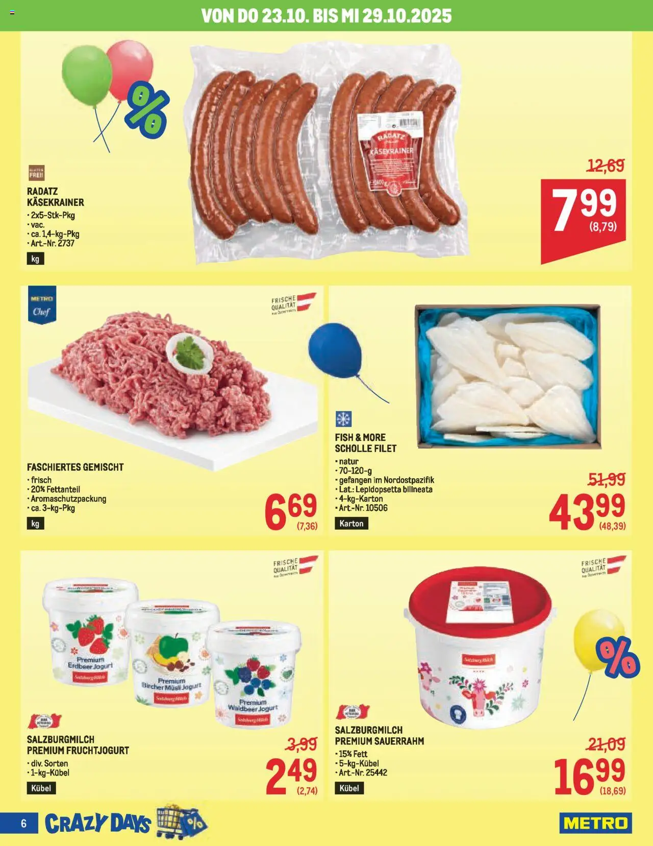 Metro Crazy Days gültig ab 16.10.2025 | Seite: 6 | Produkte: Sauerrahm