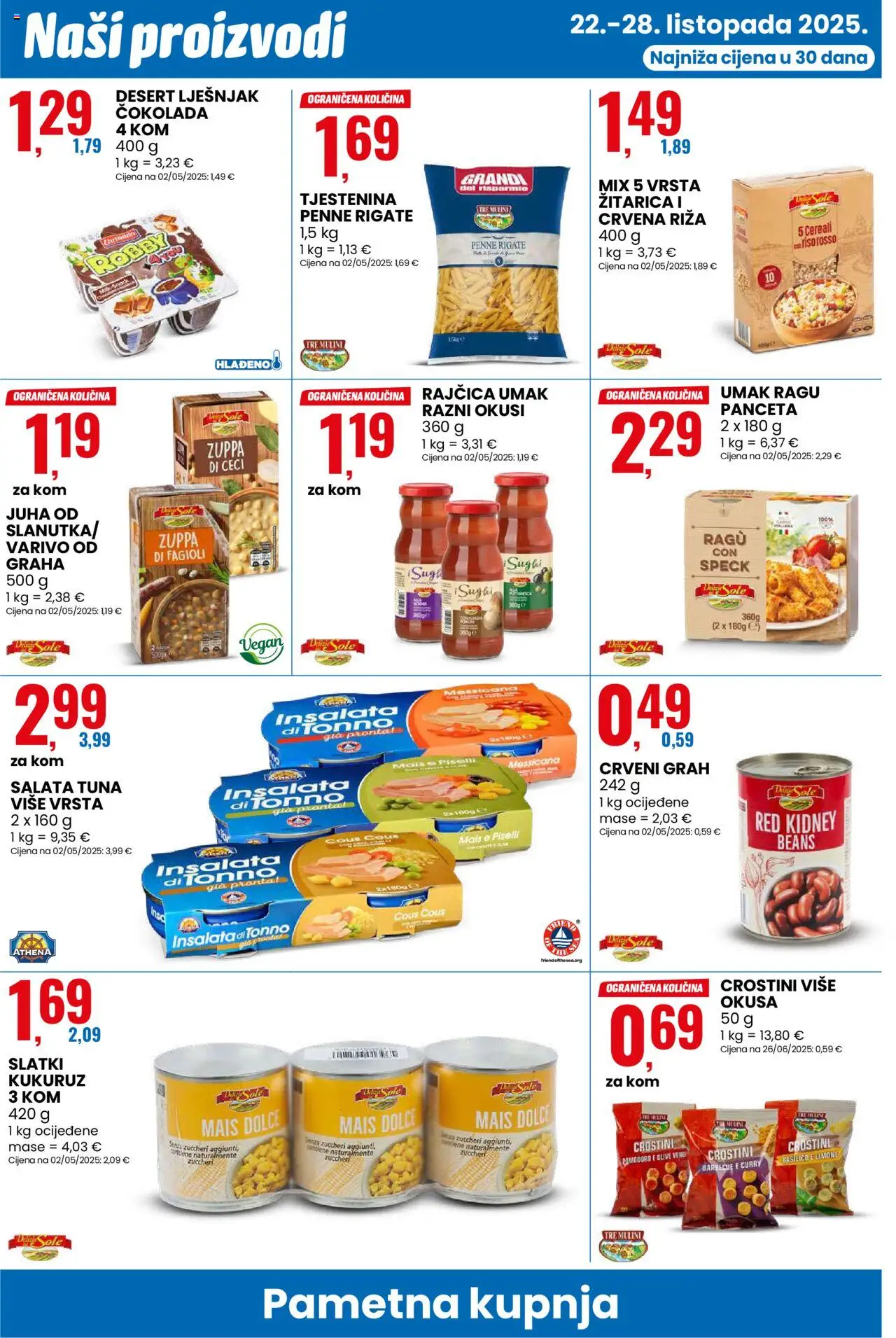 Eurospin katalog | vrijedi od 22.10.2025 | Stranica: 4 | Proizvodi: Riža, Juha, Panceta, Curry