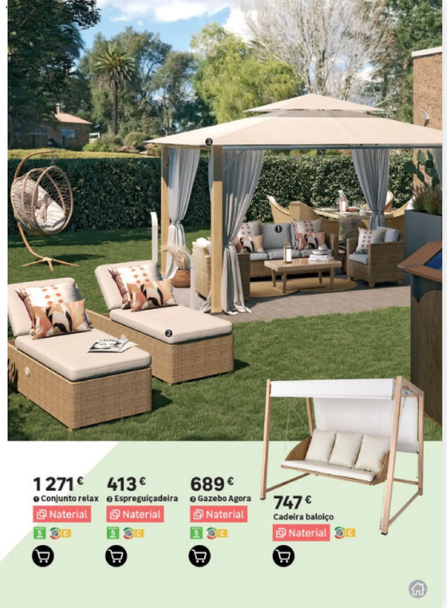 Leroy Merlin Arquipélago da Madeira Jardim │ válido de 12.03.2026 | Página: 19 | Produtos: Baloiço, Espreguiçadeira, Cadeira