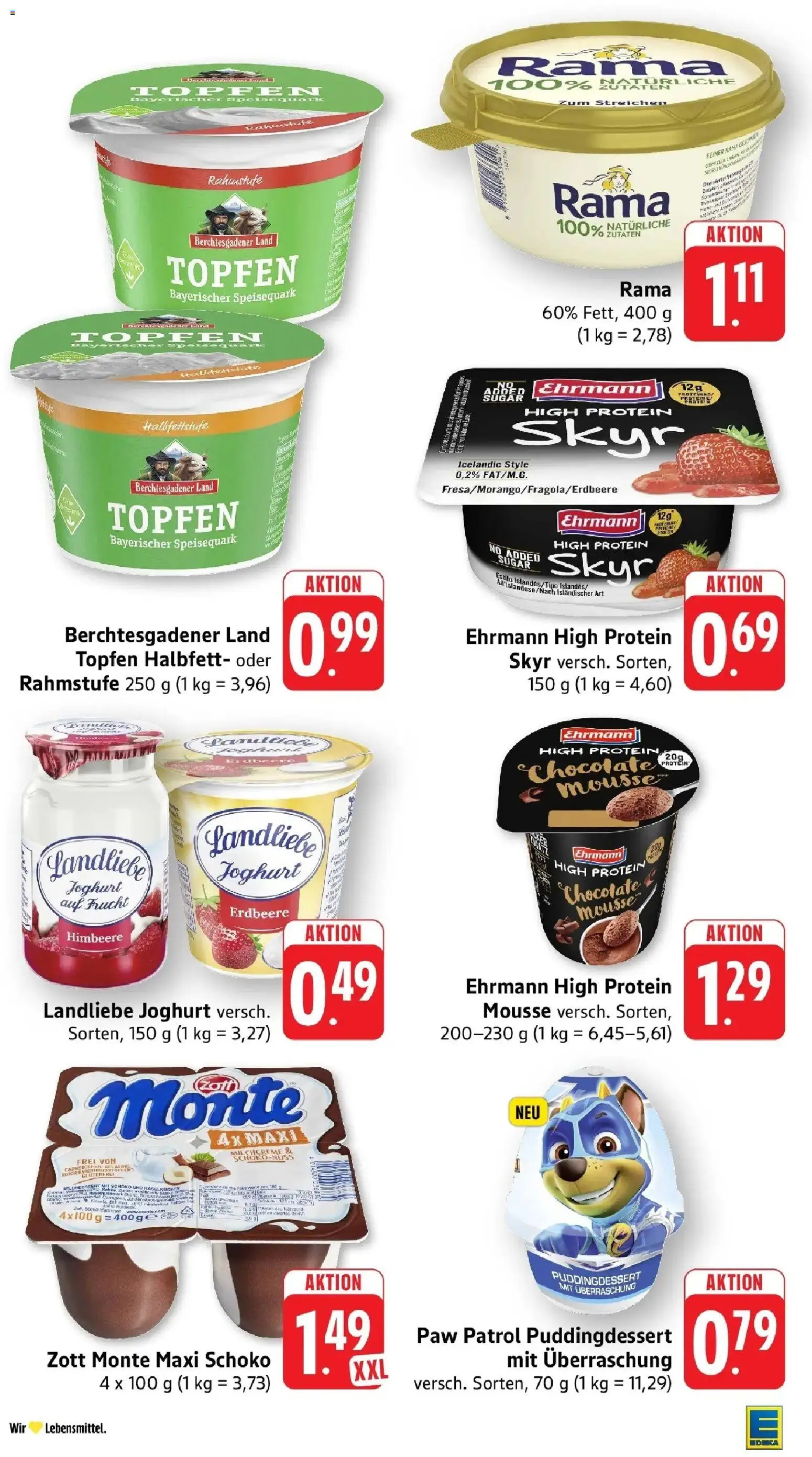 Edeka prospekt Ottersweier	 – gültig ab 12.04.2026 | Seite: 23 | Produkte: Rama, Skyr, Landliebe joghurt, Speisequark