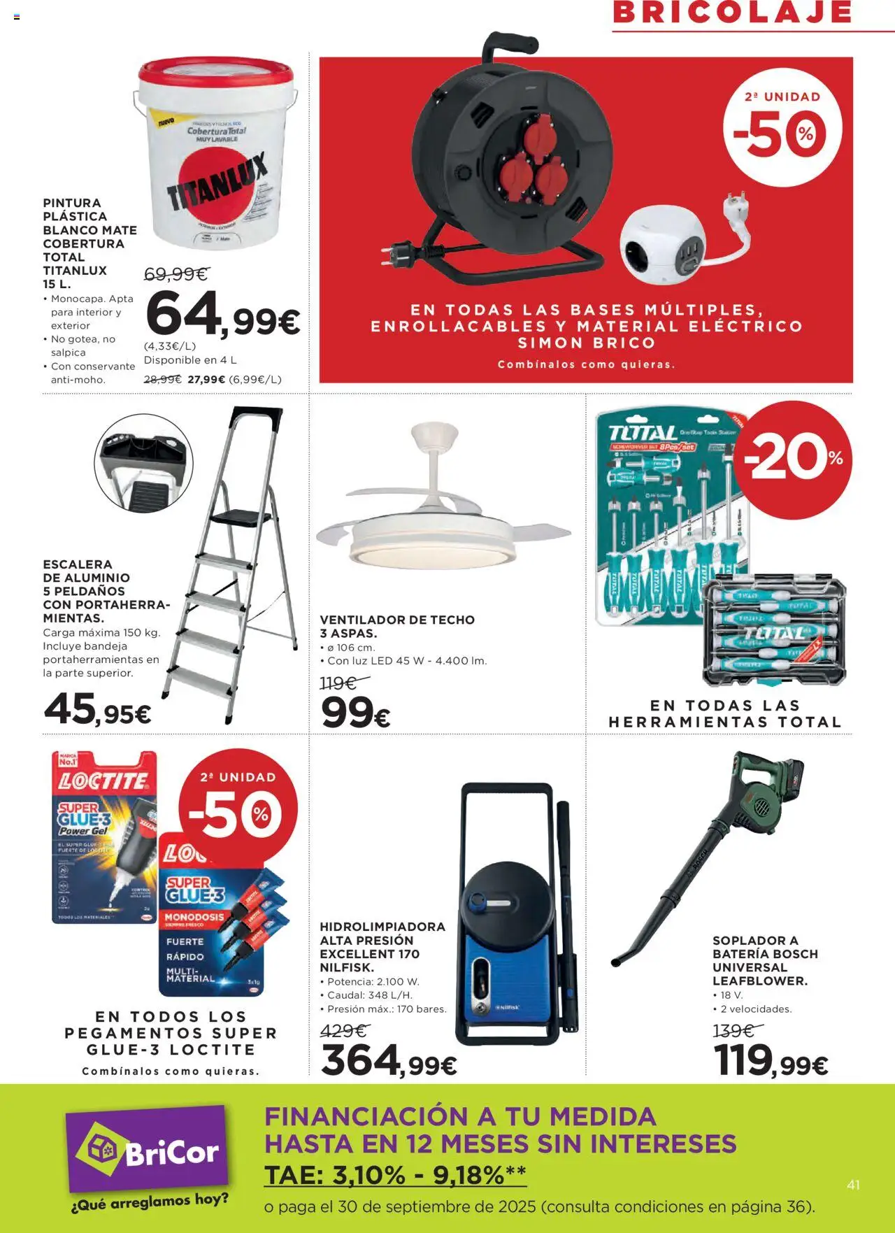 Hipercor catálogo │ válido desde el 19.06.2025 | Página: 46 | Productos: Hidrolimpiadora, Pintura plástica, Ventilador, Bandeja
