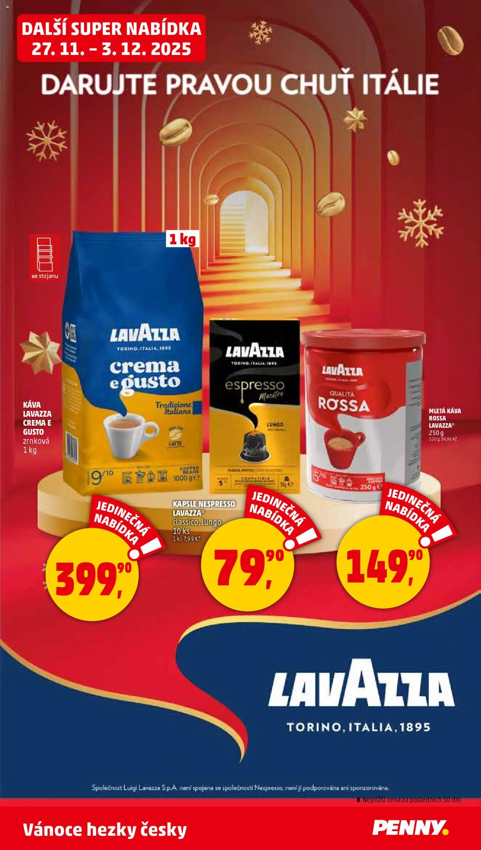 Penny Market leták - Čtvrtečník od 27.11.2025 | Strana: 33 | Produkty: Káva, Lavazza, Nespresso, Mletá káva
