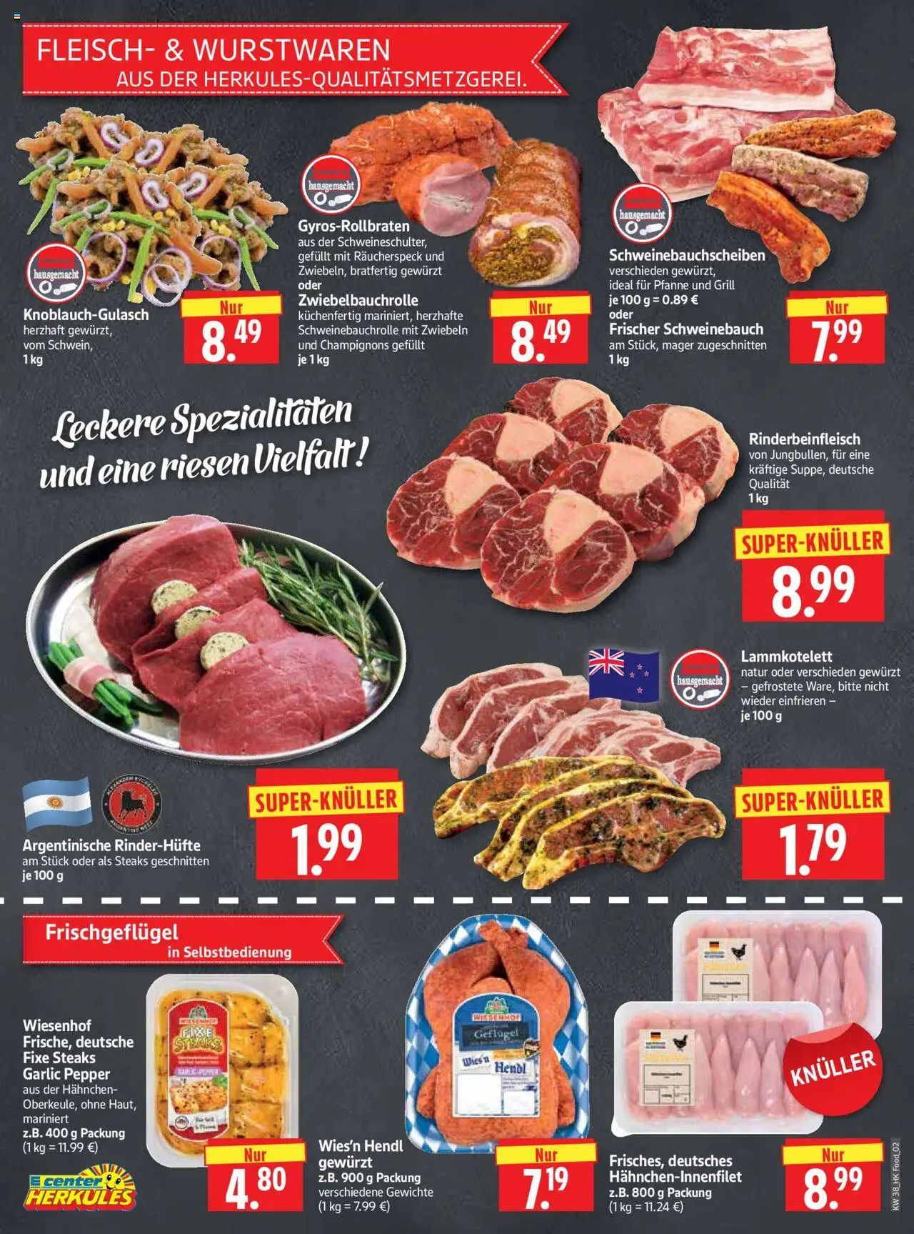 HERKULES Prospekt 	 – gültig ab 15.09.2025 | Seite: 2 | Produkte: Grill, Champignons, Zwiebeln, Fleisch