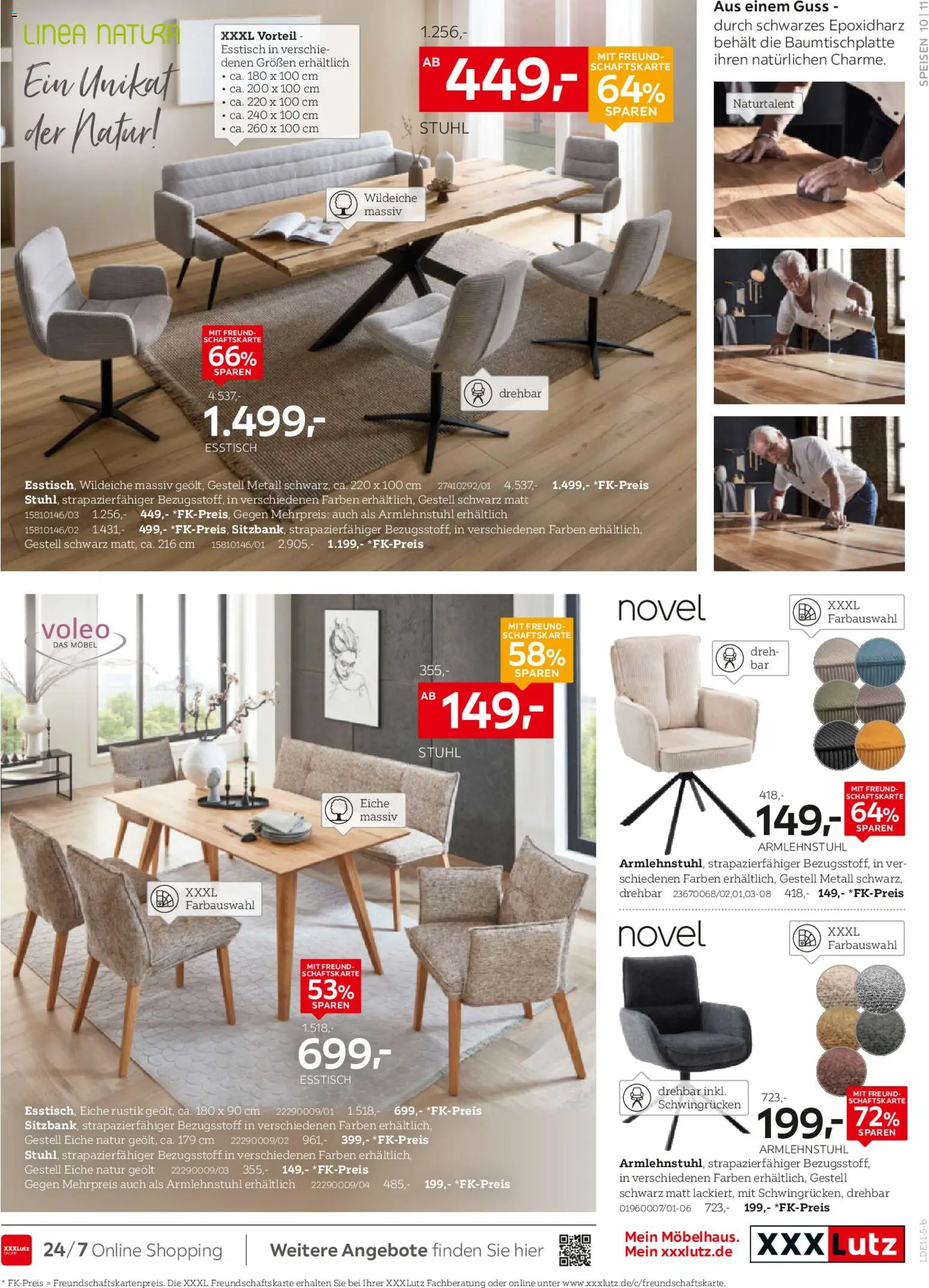 XXXL Lutz Nr. 1 beim Preis – gültig ab 02.11.2025 | Seite: 11 | Produkte: Esstisch, Stuhl