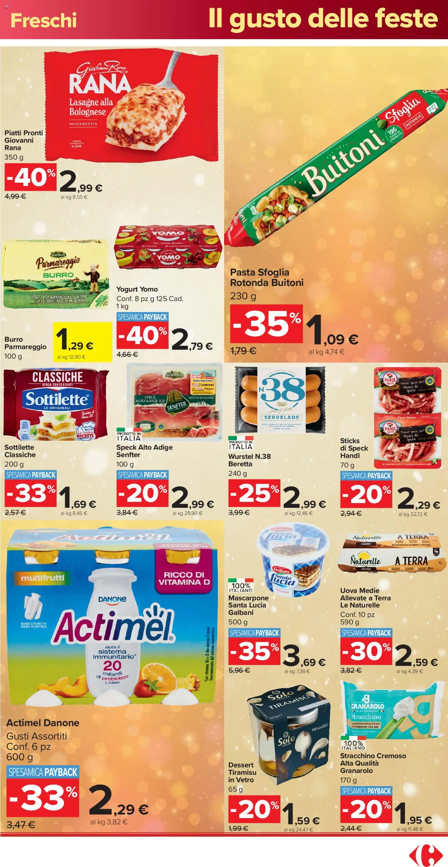 Volantino Carrefour del 16.12.2025 | Pagina: 21 | Prodotti: Uova, Latte, Pasta, Terra