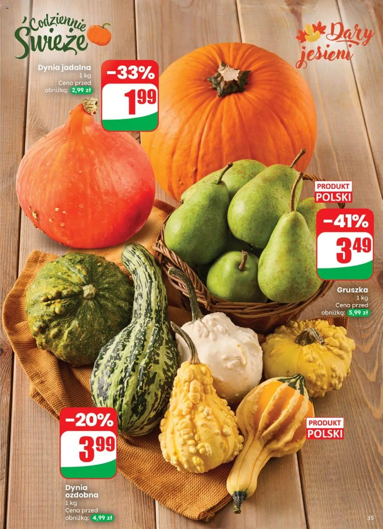 Dino Gazetka od 08.10.2025 | Strona: 35 | Produkty: Dynia, Gruszka