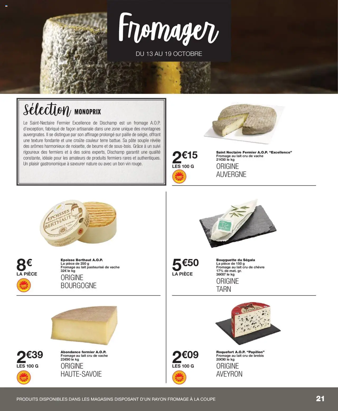 {H1} | Page: 21 | Produits: Époisses, Beurre, Fromage, Vin