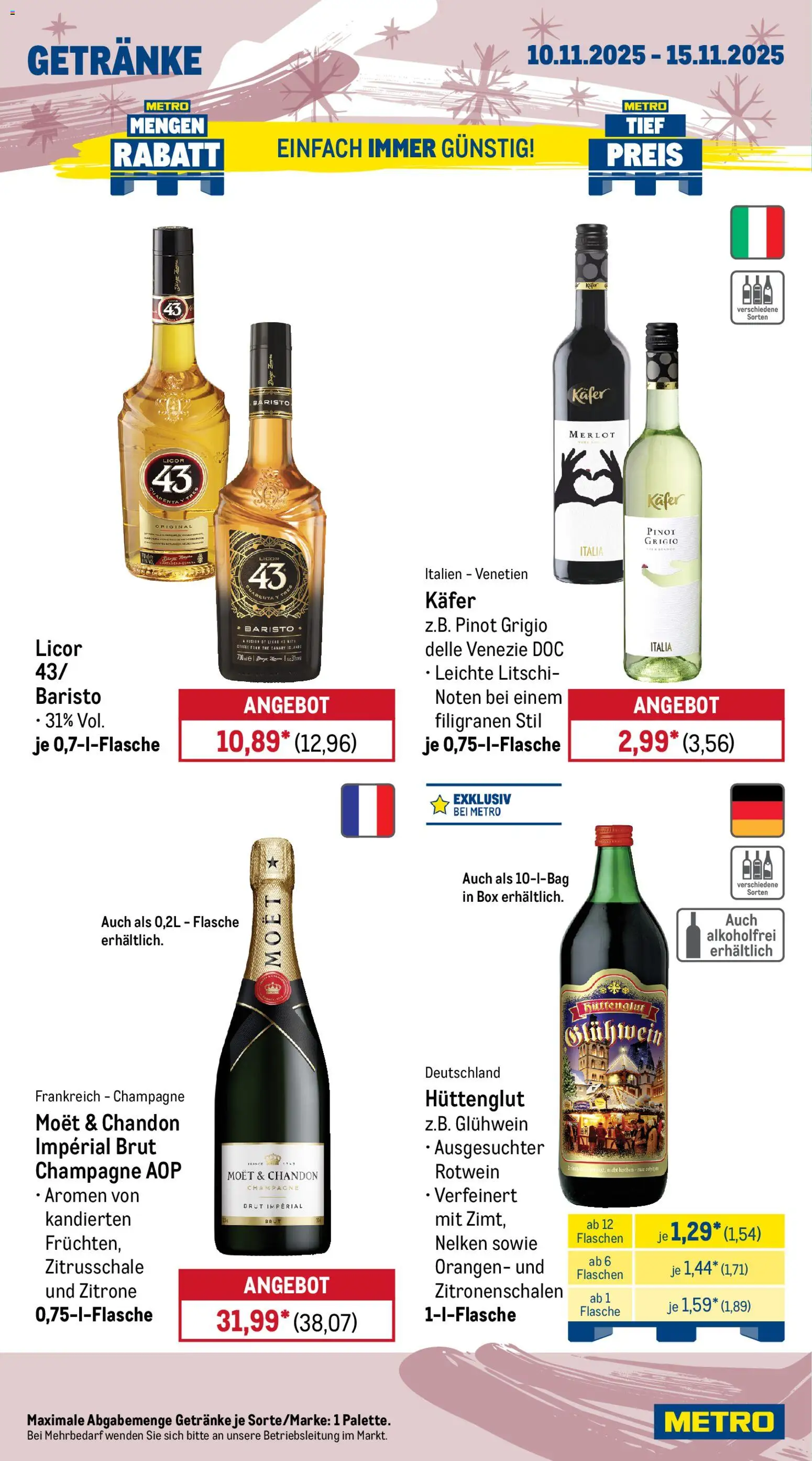 Metro - Black Friday – gültig ab 10.11.2025 | Seite: 16 | Produkte: Rotwein, Merlot, Orangen, Zitrone
