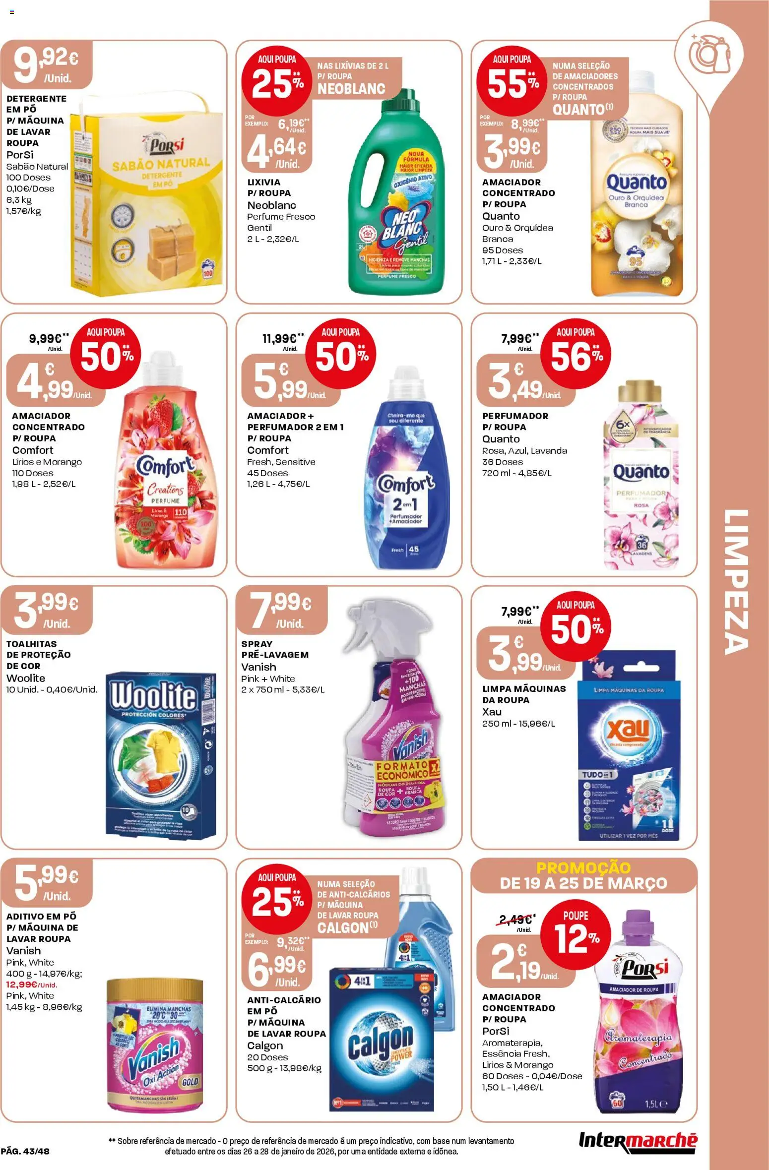 Intermarché folheto │ válido de 19.03.2026 | Página: 43 | Produtos: Perfume, Sabão, Amaciador de roupa, Detergente