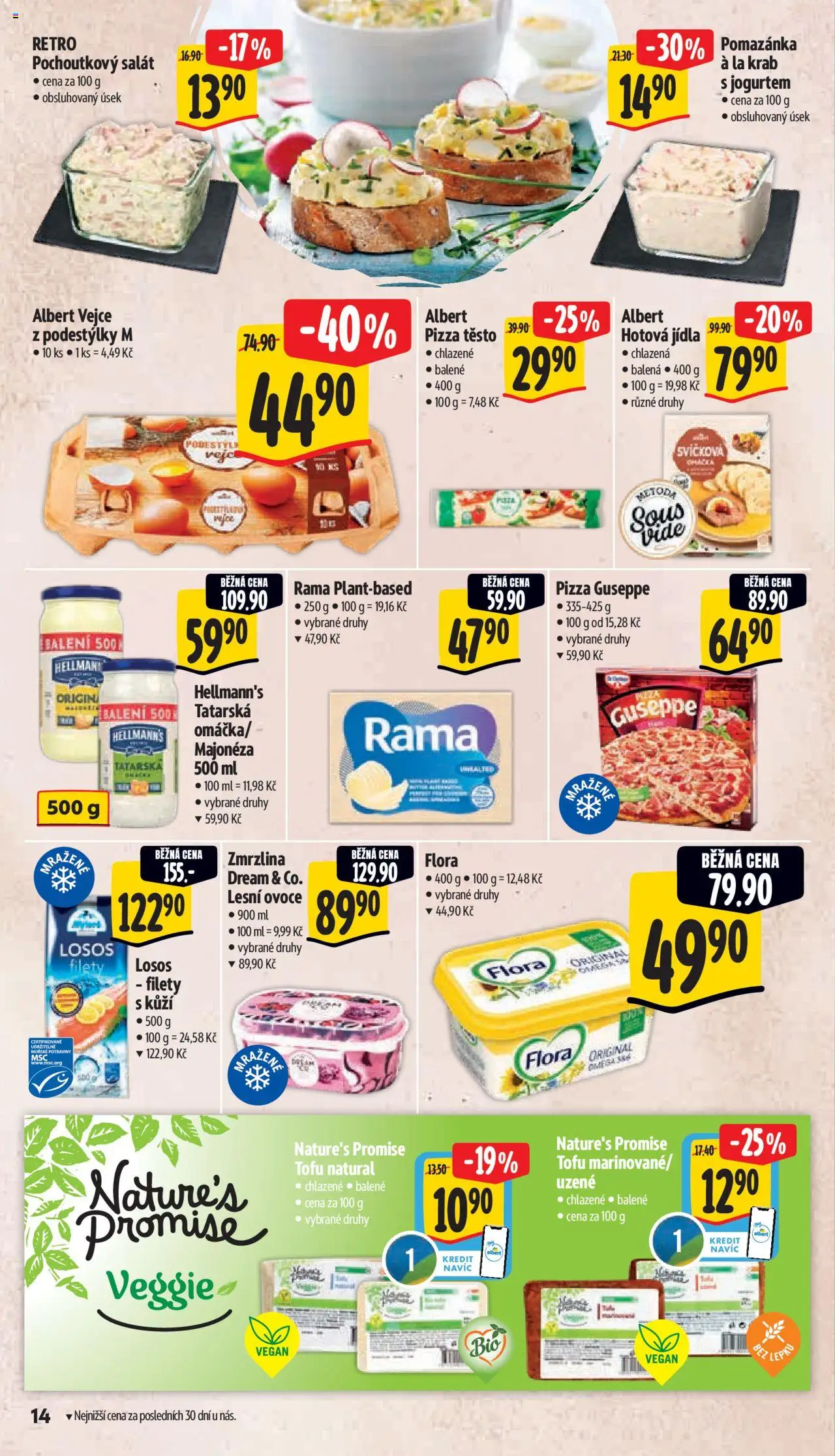 Albert leták - Supermarket od 22.10.2025 | Strana: 24 | Produkty: Vejce, Pizza, Flora, Těsto