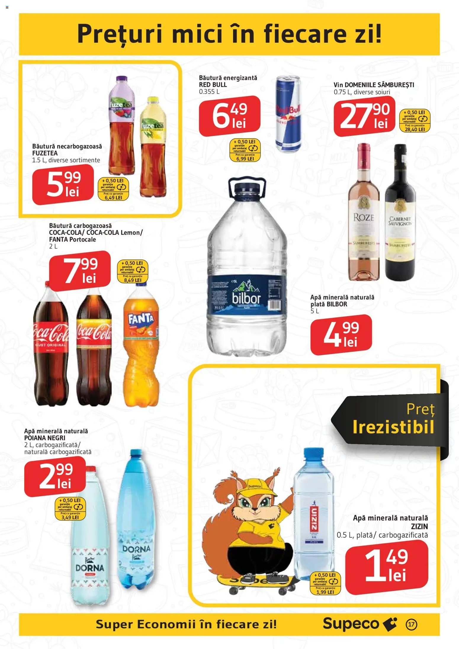 Noul catalog Supeco – valabil de la 19.03.2026 | Pagină: 17 | Produse: Yazı tahtası kalemi, Köpek Sabunu, Mici, Apă