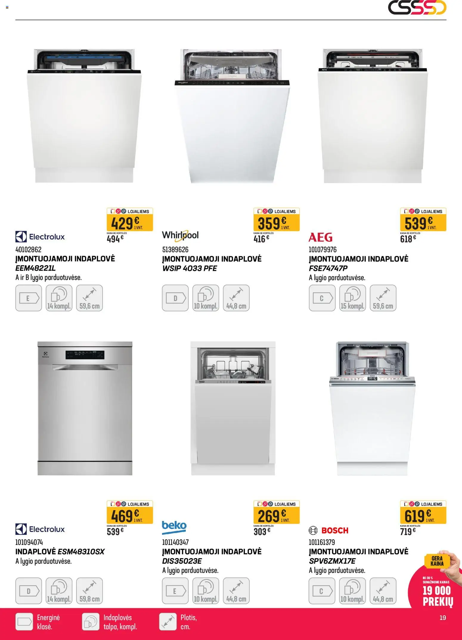 Senukai akcijos nuo 12.03.2026 | Puslapis: 19 | Prekių: Indaplovė