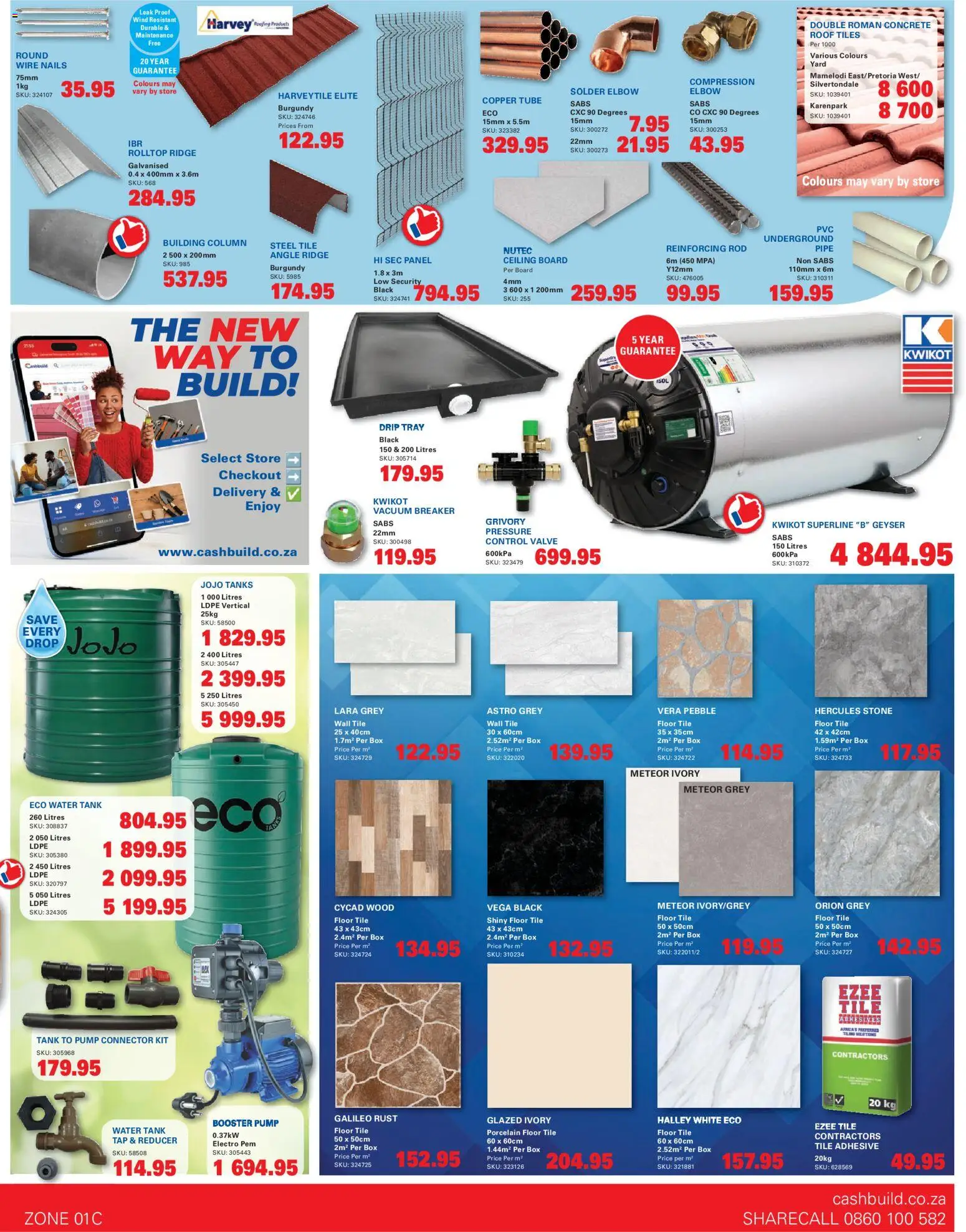 New Cashbuild catalogue – valid from 20.04.2026 | Page: 3 | Products: Connector, Tank, Valve, Copper tube