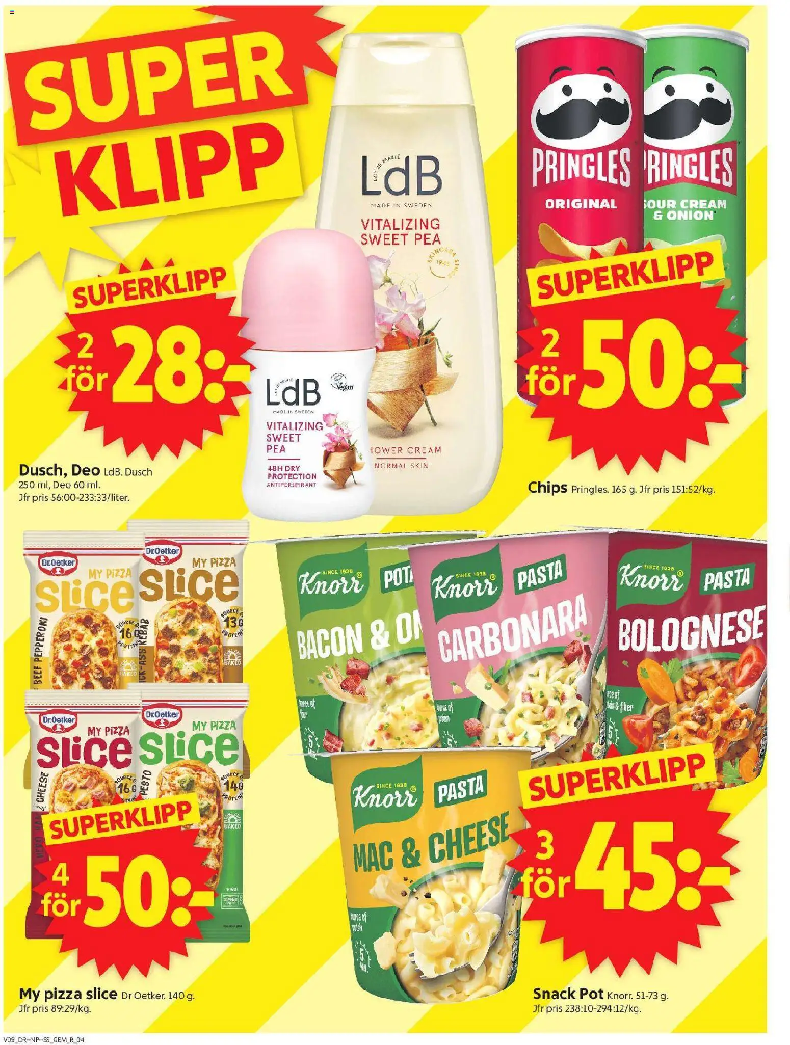 ICA Supermarket reklamblad aktuell från 23.02.2026 | Sida: 4 | Produkter: Gem, Antiperspirant, Chips, Pesto
