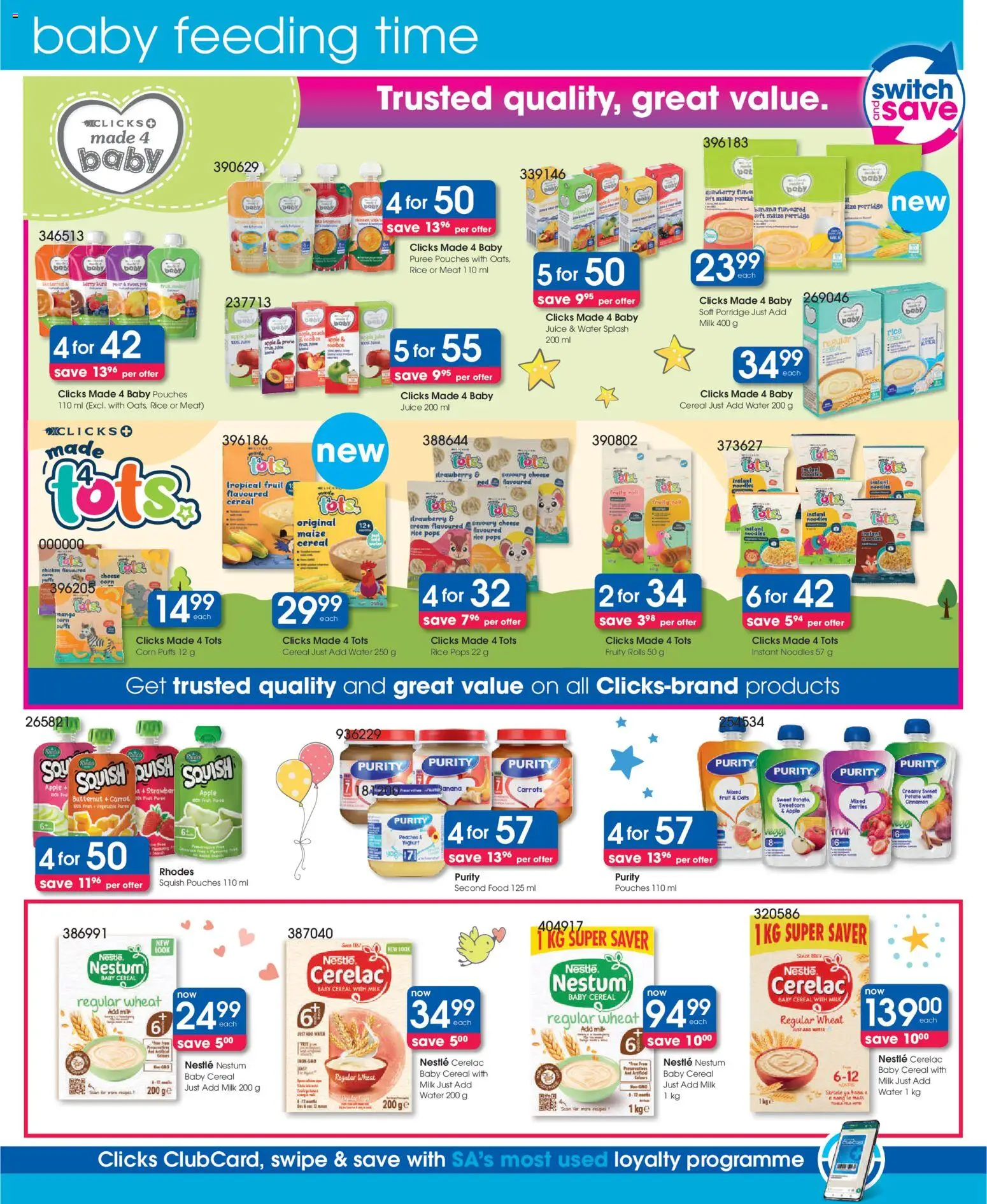 New Clicks catalogue – valid from 25.03.2026 | Page: 24 | Products: Corn, Yoghurt, Chicken, Noodles