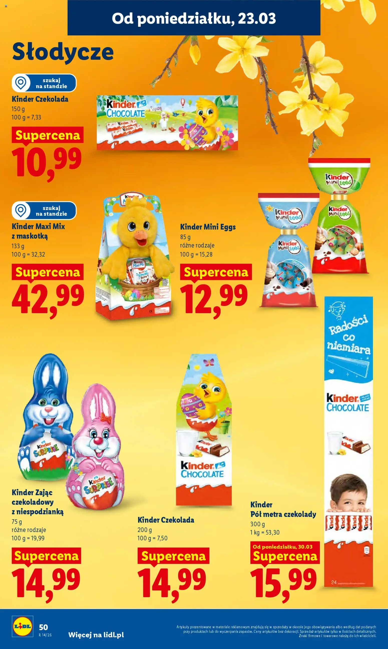 Lidl Polsko leták od 30.03.2026 | Strana: 50 | Produkty: Kinder