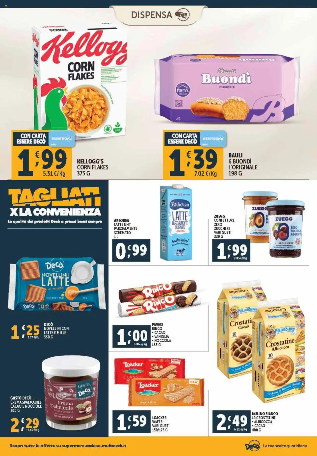 Volantino Decò del 21.08.2025 | Pagina: 8 | Prodotti: Crema, Latte, Crostatine, Albicocche