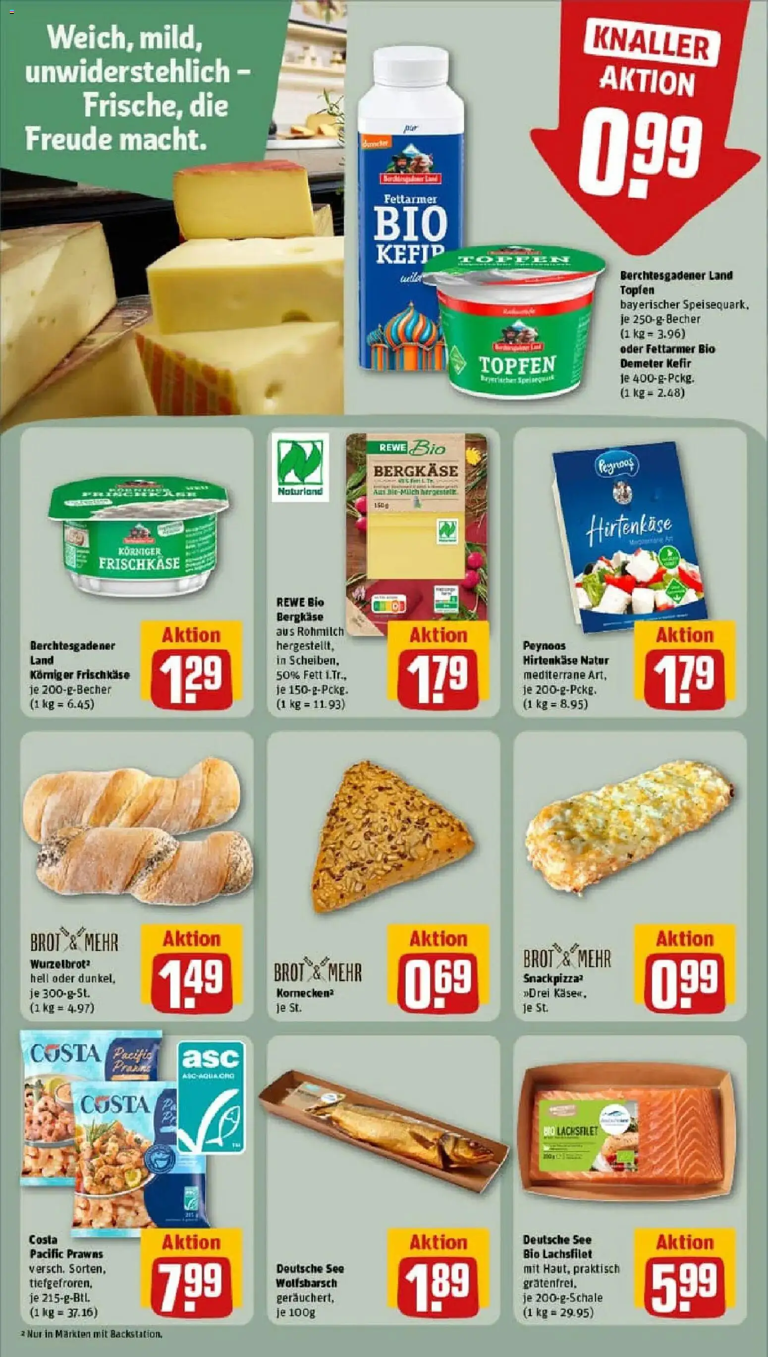Rewe prospekt Brunnthal	 – gültig ab 10.11.2025 | Seite: 15 | Produkte: Feta, Brot, Pizza, Frischkase