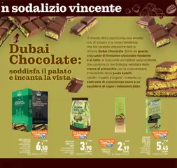 Anteprima del volantino CIOCCOLATINI DUBAI STYLE SORINI, cioccolato al latte ripieno di pistacchio e pasta kadayif 200 g valido a partire dal 06.11.2025 | Pagina: 19 | Prodotti: Crema, Latte, Pasta, Cioccolatini