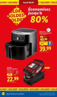 LIDL - Prévisualisation de LIDL catalogue semaine 2 valide à partir de 08.01.2026 | Page: 40 | Produits: Friteuse, Air fryer, Batterie