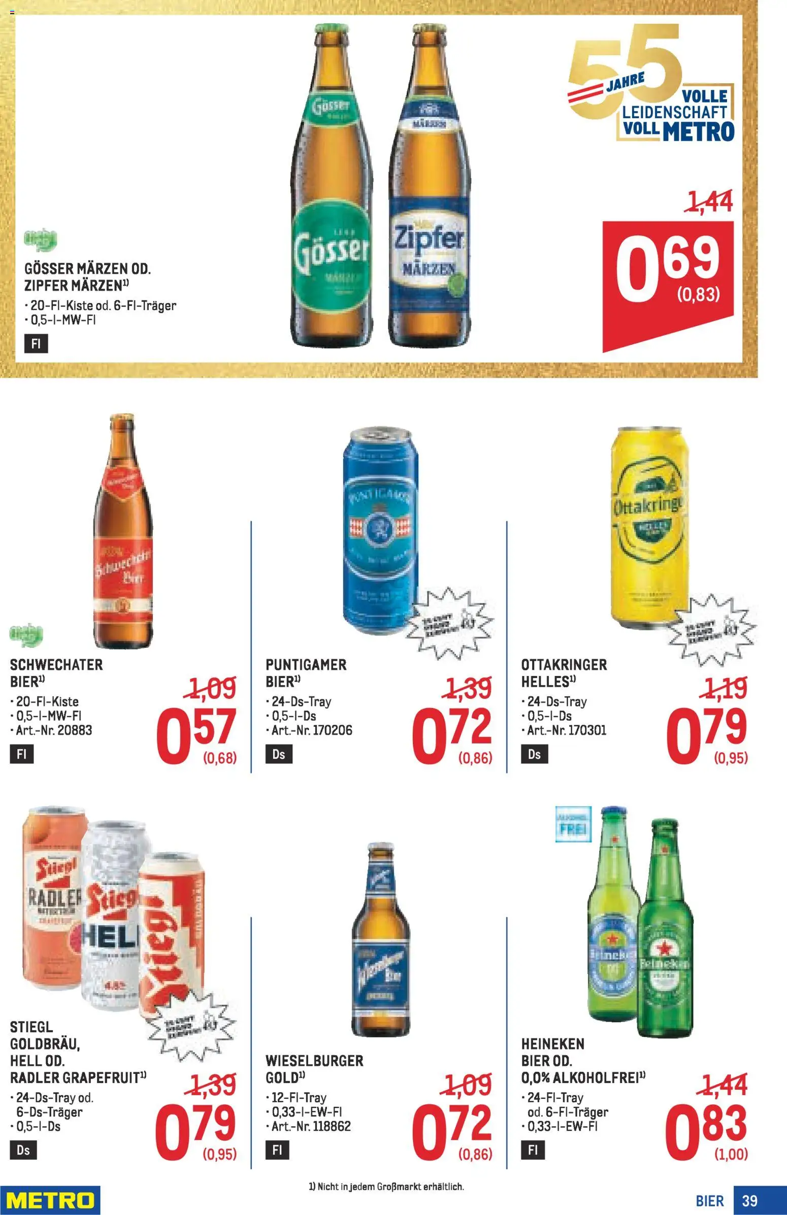 Metro angebote Profi gültig ab 19.02.2026 | Seite: 39 | Produkte: Bier