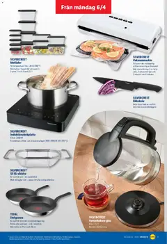 Lidl erbjudanden Mittgången - Förhandsvisning av reklamblad från butik Lidl aktuell från 12.03.2026 | Sida: 11 | Produkter: Vattenkokare, Vakuummaskin, Stekpanna