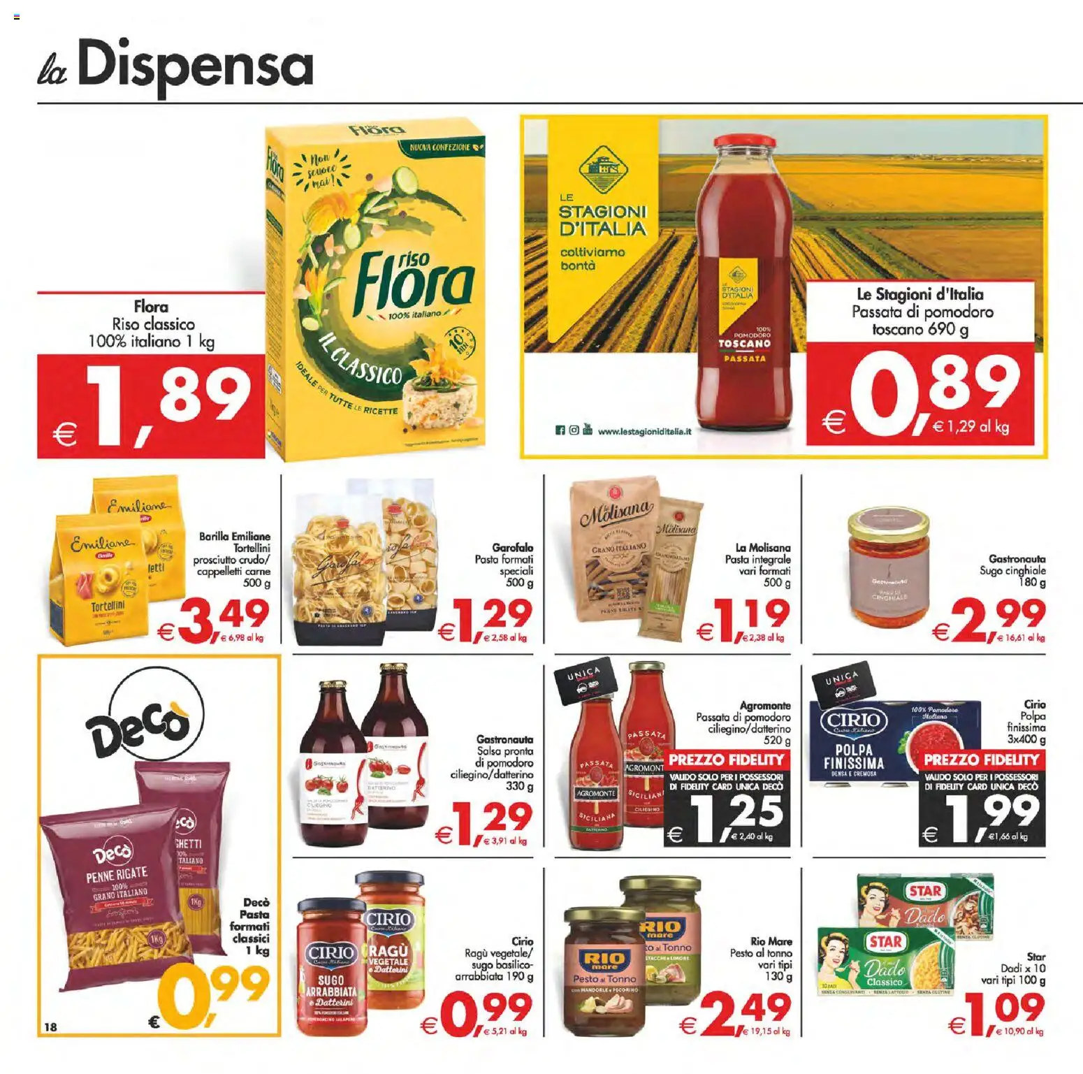 Volantino Decò del 06.03.2026 | Pagina: 19 | Prodotti: Riso, Limone, Pesto, Passata di pomodoro