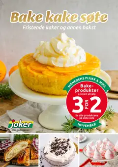 Forhåndsvisning av Joker Bake kake søte gyldig fra 03.11.2025