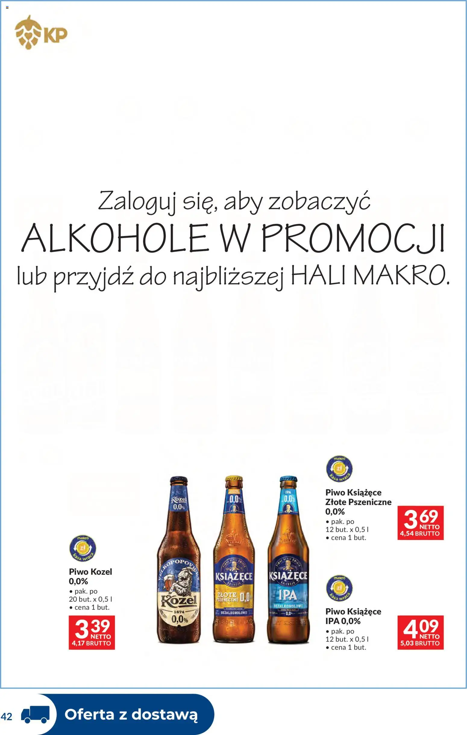 Makro Gazetka - Dystrybucja do sklepów od 20.01.2026 | Strona: 42 | Produkty: Piwo, Piwo kozel