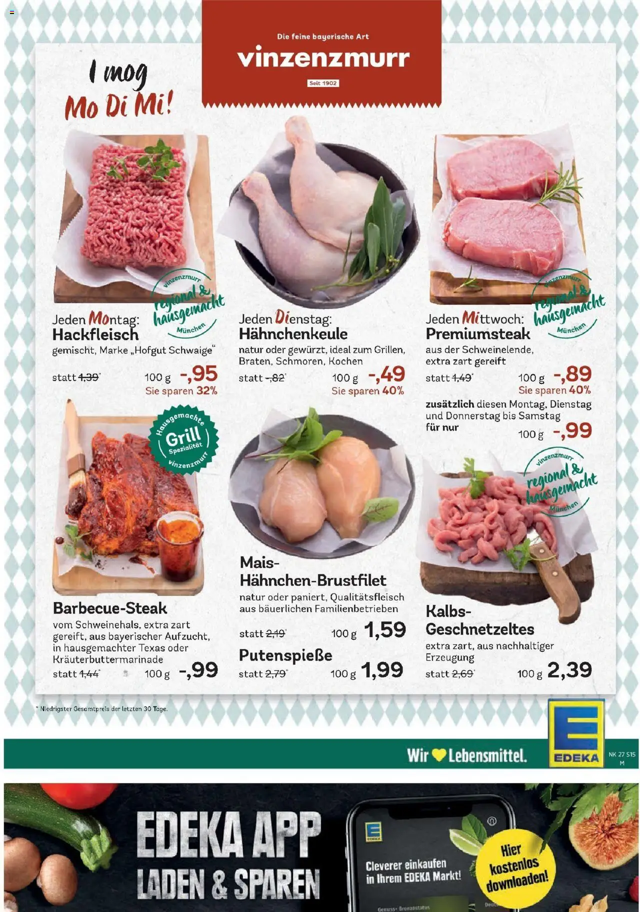 Edeka prospekt Murnau	 - gültig ab dem 29.06.2025 | Seite: 15 | Produkte: Grill, Hackfleisch