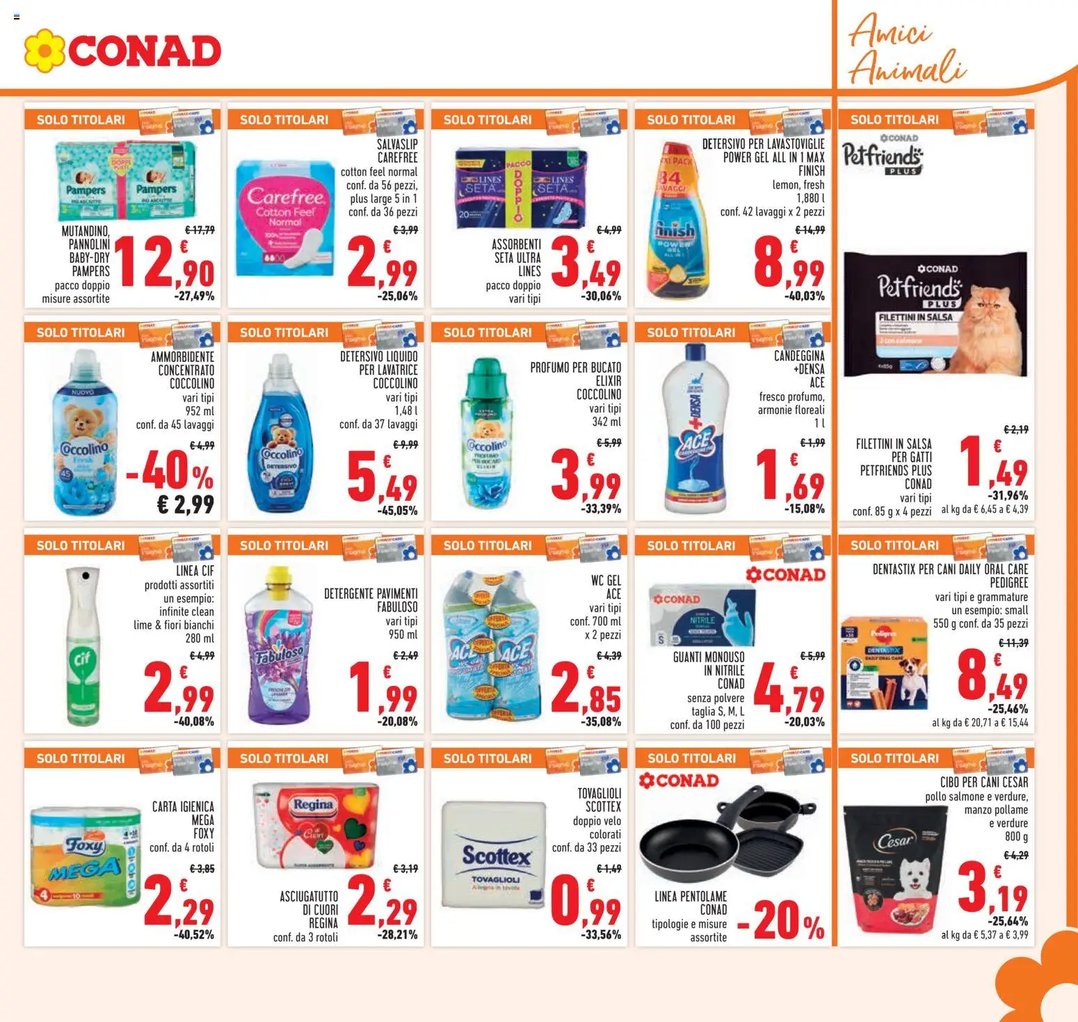 Volantino Conad del 11.02.2026 | Pagina: 21 | Prodotti: Pannolini, Pollo, Detergente, Profumo