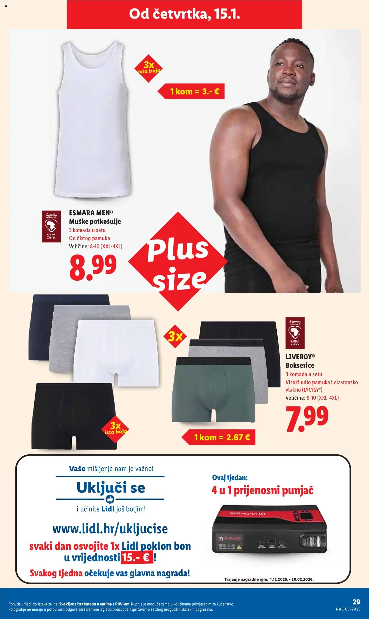 Lidl katalog | vrijedi od 12.01.2026 | Stranica: 29 | Proizvodi: Bokserice