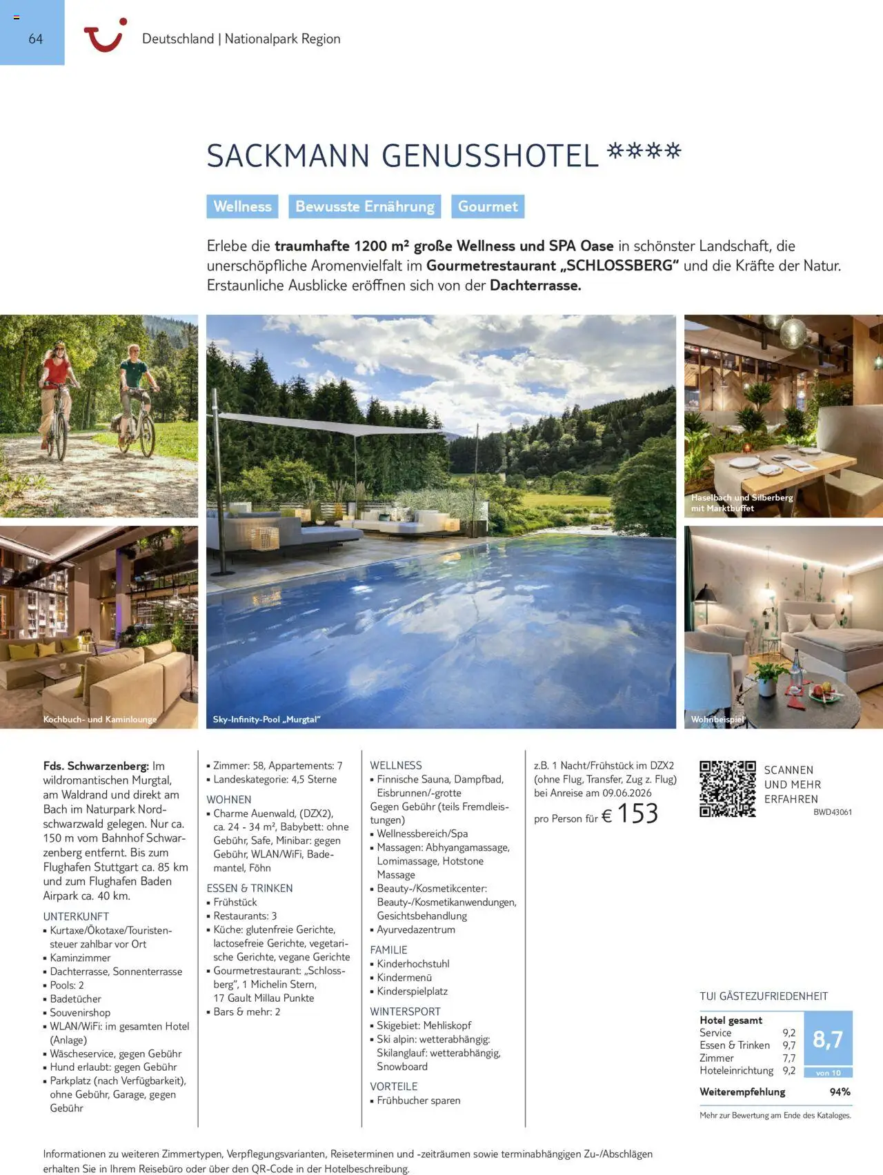 TUI Urlaub mit eigener Anreise 2025/26 – gültig ab 01.11.2025 | Seite: 64 | Produkte: Babybett, Küche, Ski, Föhn