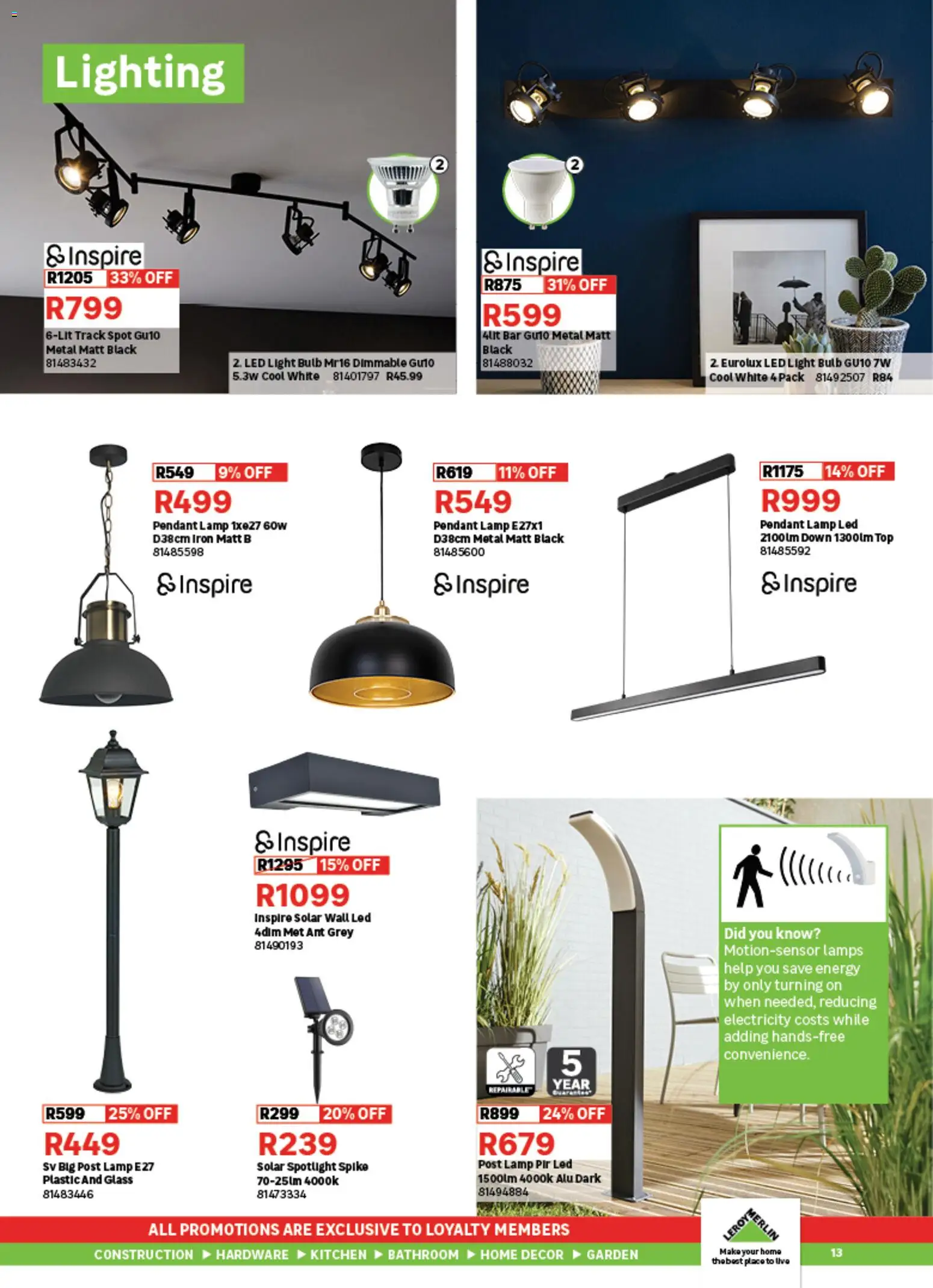 New Leroy Merlin catalogue – valid from 06.02.2026 | Page: 13 | Products: Iron, Lamp, Light
