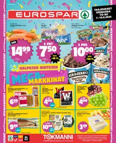 Katso Tokmanni - EUROSPAR Ylöjärvi Ruokasanomat voimassa alkaen 07.08.2025