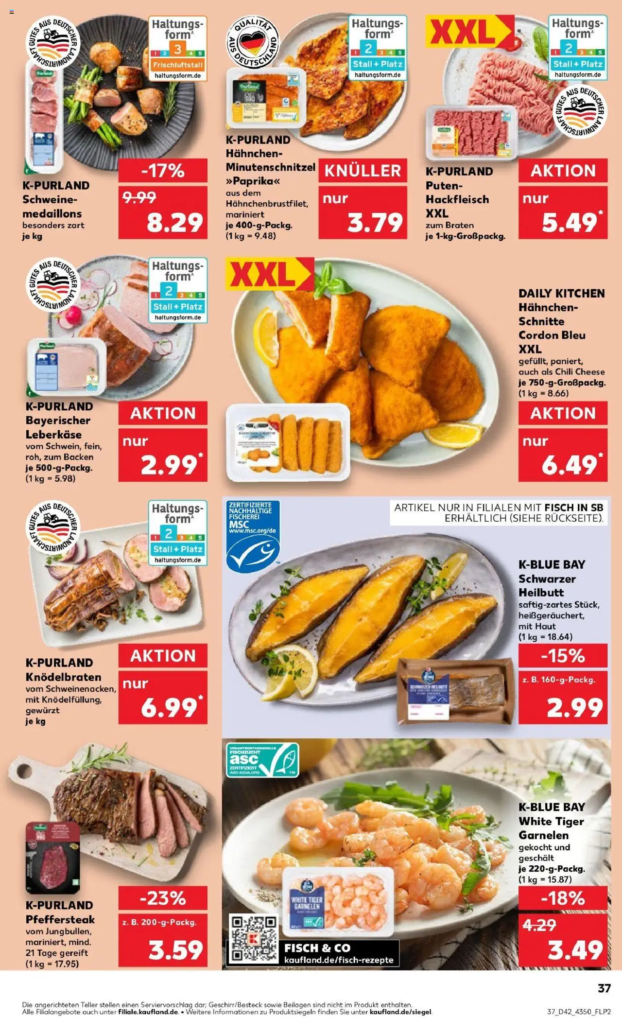 Kaufland prospekt Chemnitz	 – gültig ab 19.10.2025 | Seite: 37 | Produkte: Garnelen, Fisch, Chili, Hackfleisch