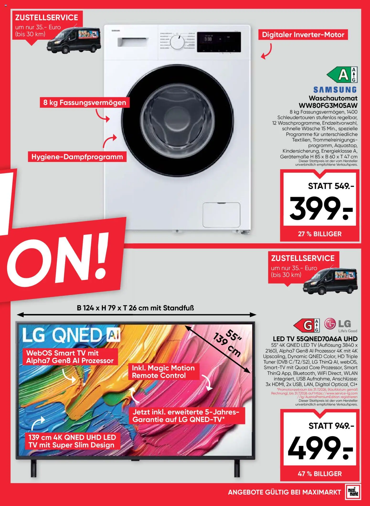 Maximarkt Flugblatt gültig ab 05.02.2026 | Seite: 23 | Produkte: TV, USB, Samsung