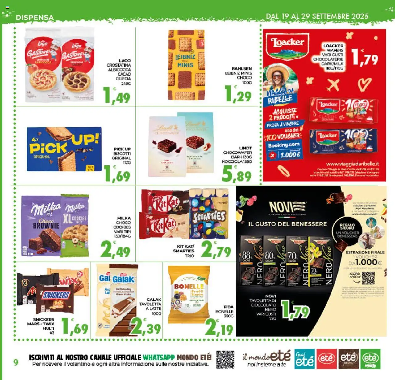 Volantino Eté del 19.09.2025 | Pagina: 9 | Prodotti: Cioccolato, Tè, Biscotti, Cacao