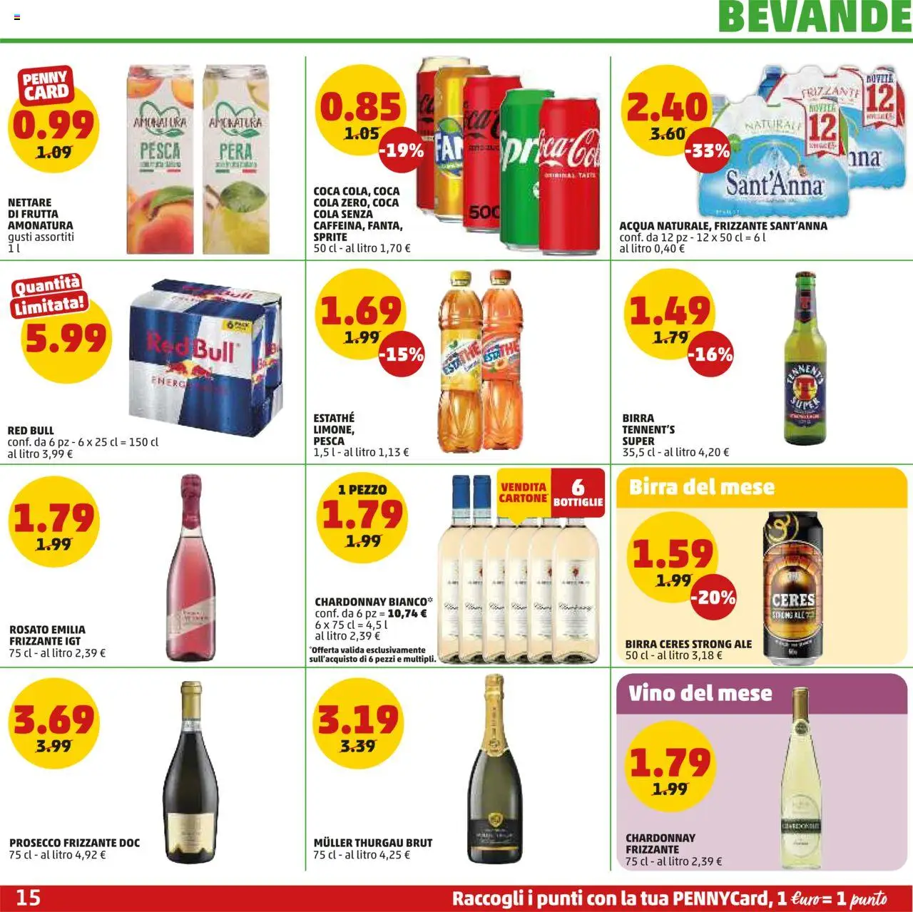 Volantino PENNY del 05.06.2025 | Pagina: 15 | Prodotti: Acqua, Vino, Pesca, Pera