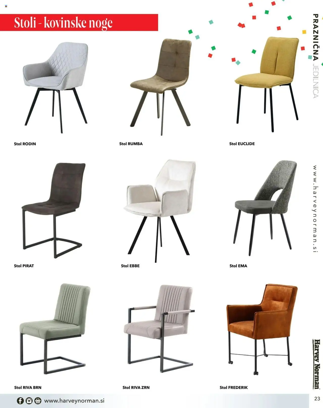 Harvey Norman katalog praznična jedilnica │ velja od 07.12.2023 | Stran: 23 | Izdelki: Stol
