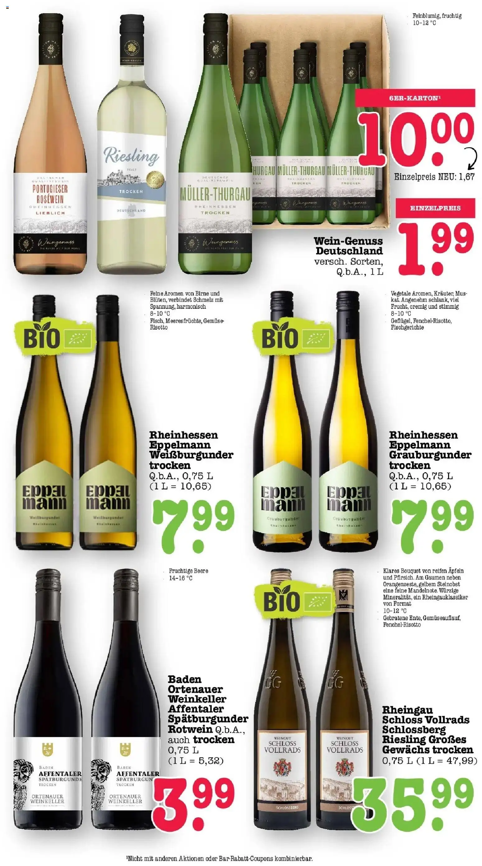 E center Prospekt Mainz-Weisenau	 – gültig ab 12.04.2026 | Seite: 48 | Produkte: Rotwein, Rosewein, Gemüse, Wein