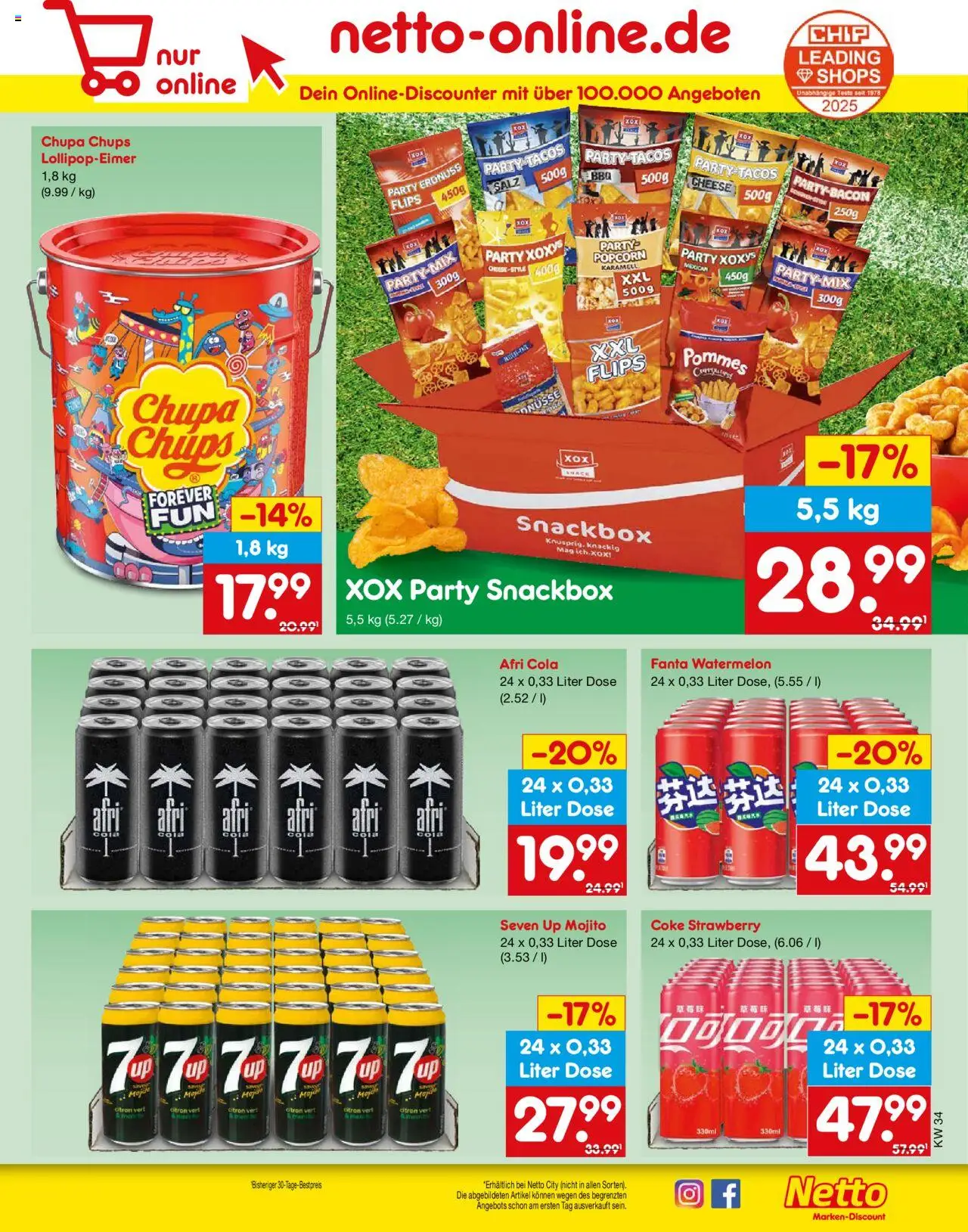 Netto Marken-Discount Prospekt 	 - gültig ab dem 18.08.2025 | Seite: 25 | Produkte: Fanta, Cola, Pommes, Salz