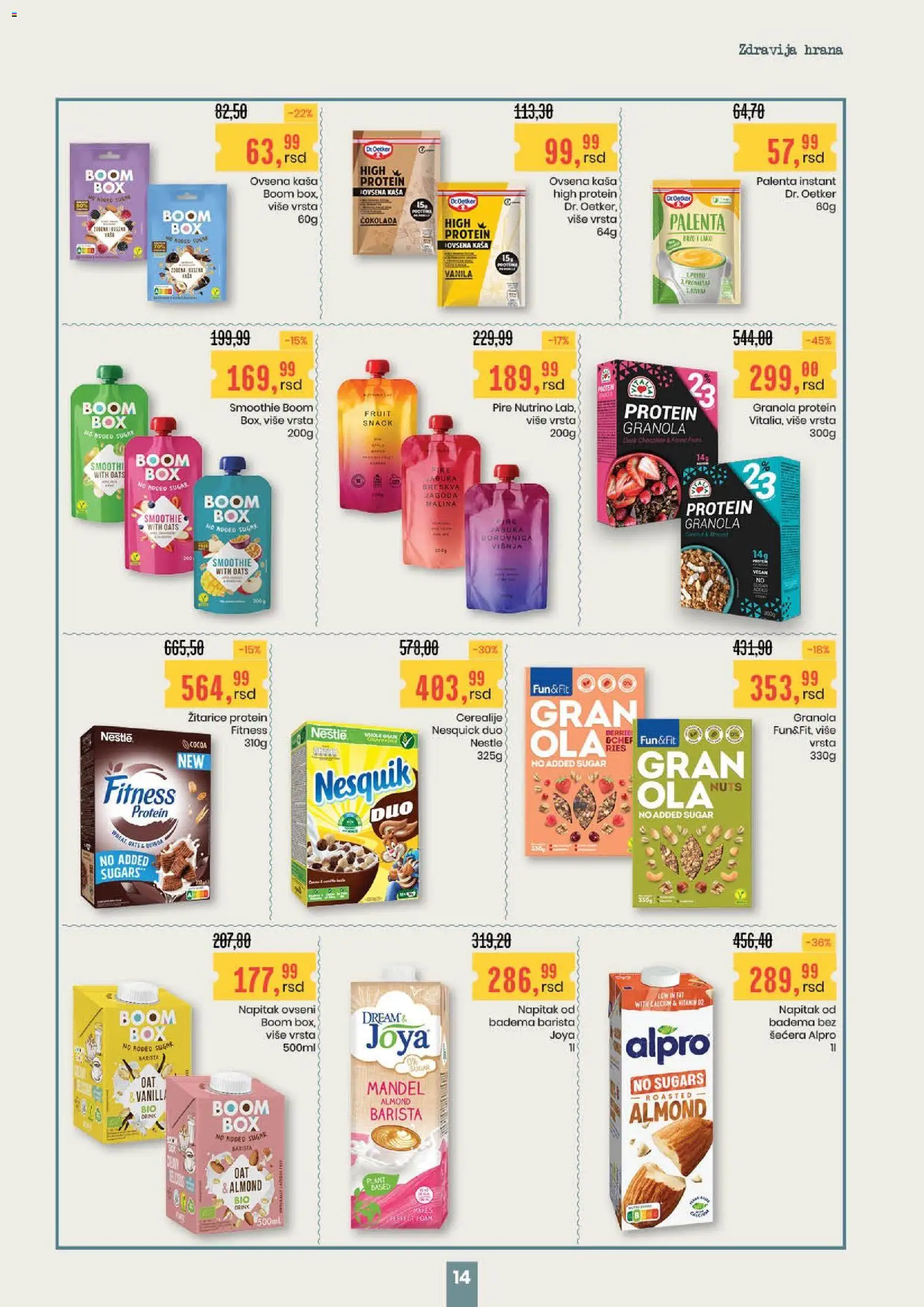 Aroma Market katalog - važi od 19.02.2026 | Strana: 14 | Proizvode: Žitarice, Dr. Oetker, Quinoa, Čokolada