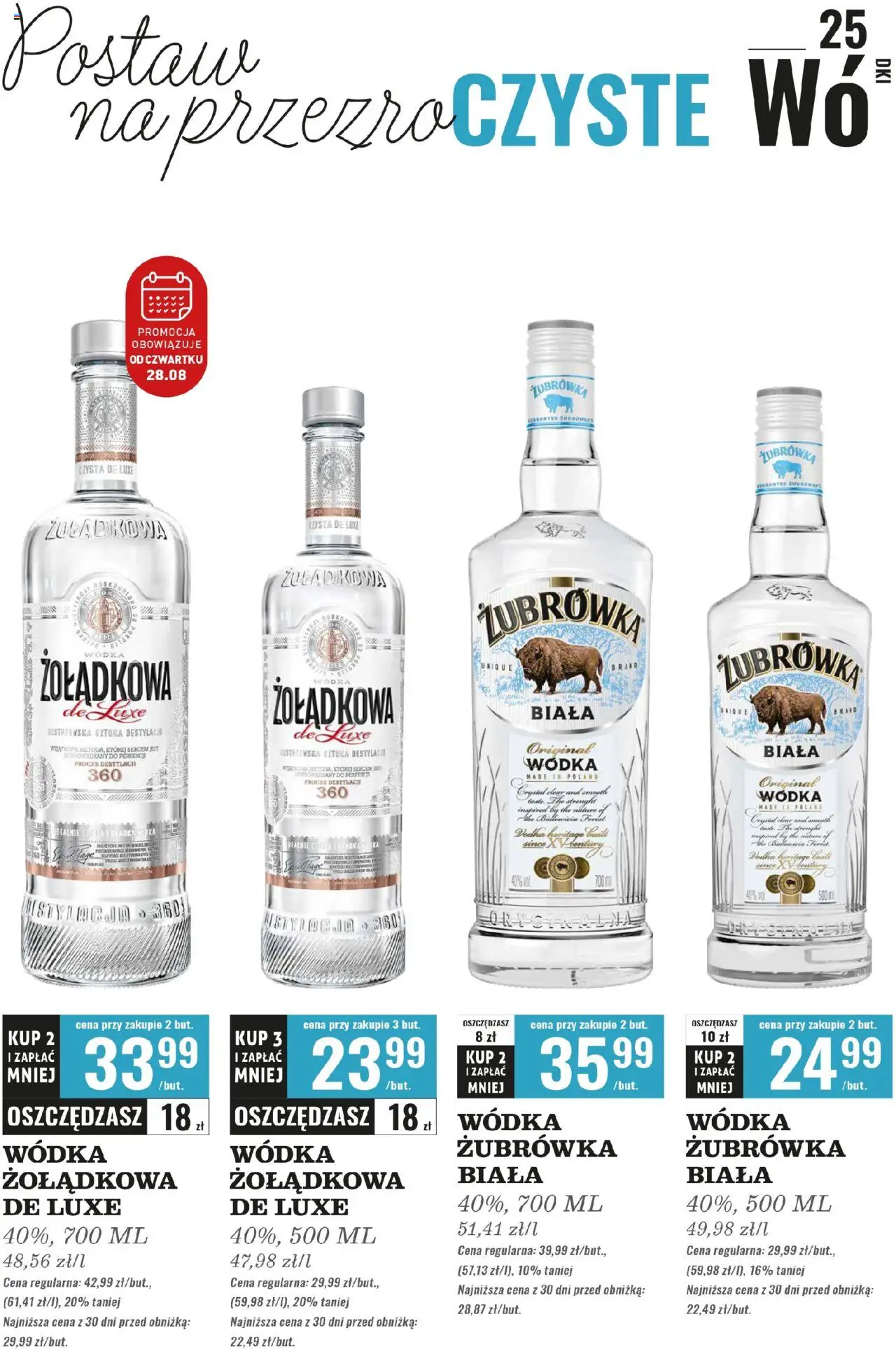 Biedronka gazetka - Czas na toast od 25.08.2025 | Strona: 25 | Produkty: Żubrówka, Vodka, Wódka
