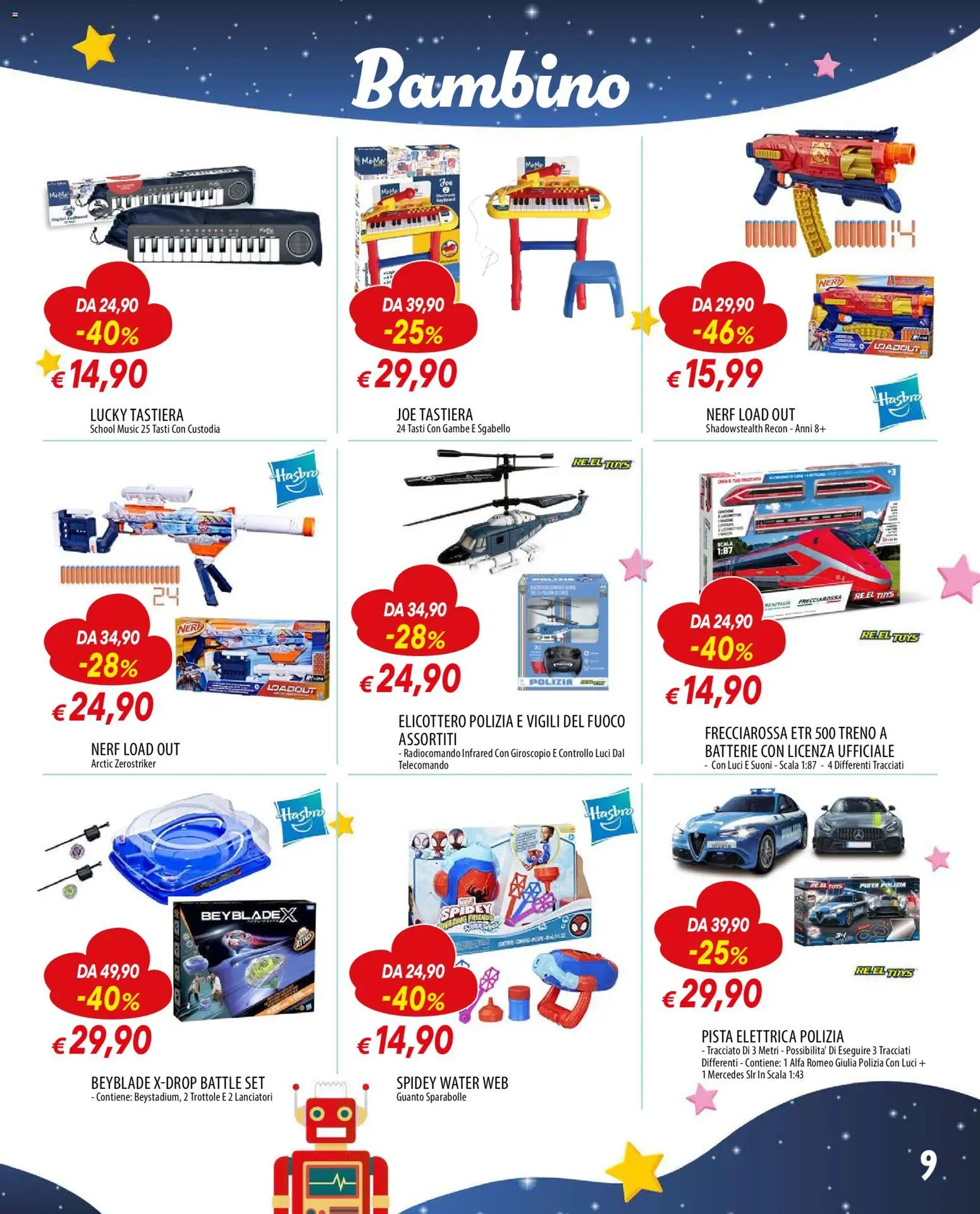 Volantino Galassia del 24.11.2025 | Pagina: 9 | Prodotti: Telecomando, Tastiera, Sgabello, Batterie