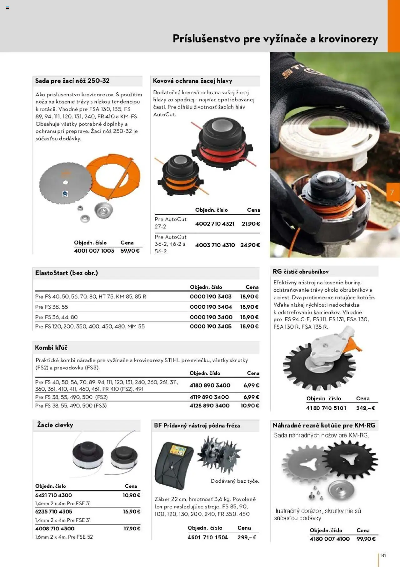 Nové STIHL akcie – leták je platný od 01.04.2025 | Strana: 81 | Produkty: Vyžínače, Fréza, Náradie