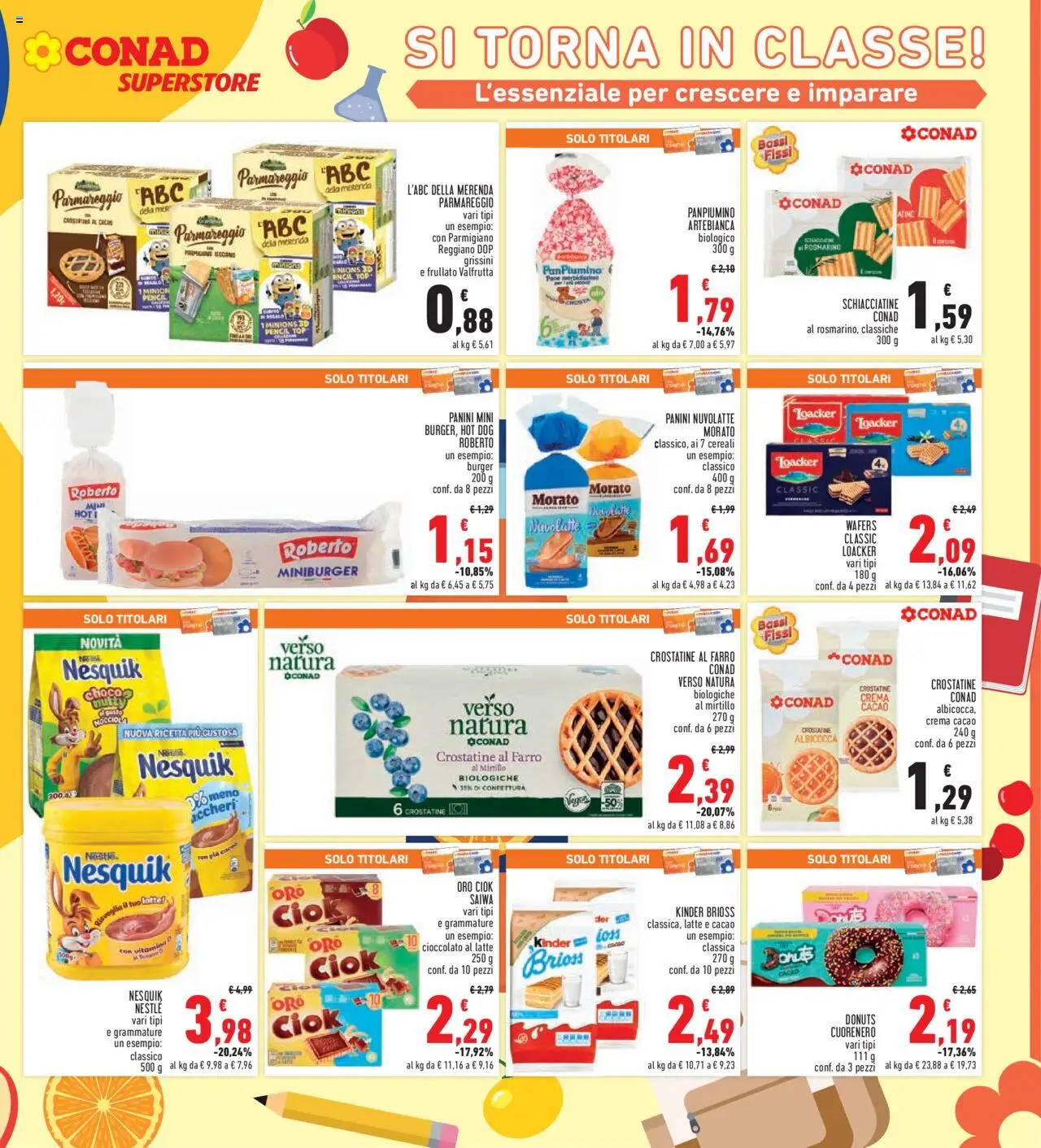 Volantino Conad del 11.09.2025 | Pagina: 17 | Prodotti: Pane, Latte, Cacao, Farro