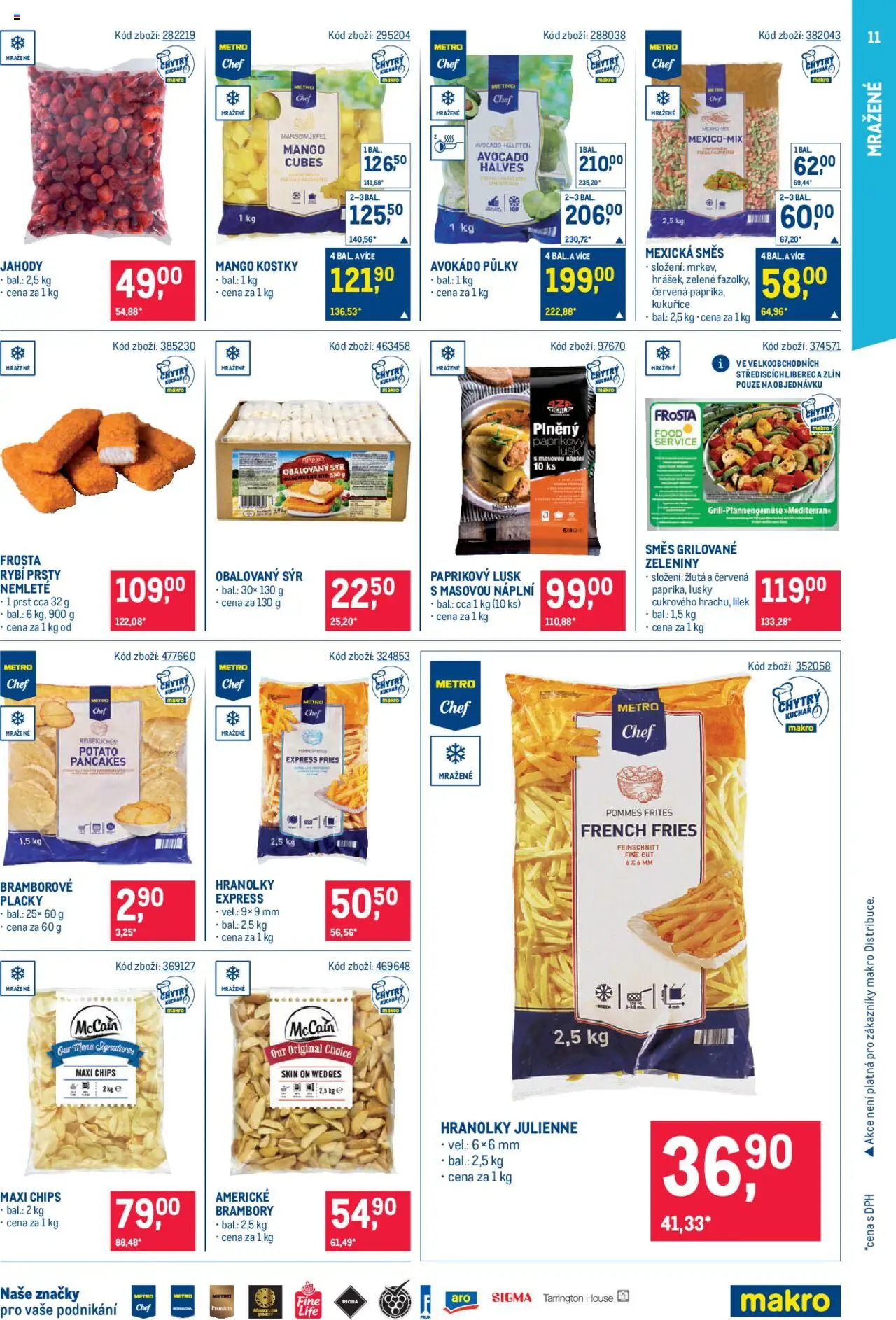 Makro leták - Gastronomie od 04.06.2025 | Strana: 11 | Produkty: Mango, Hranolky, Rybí prsty, Avokádo