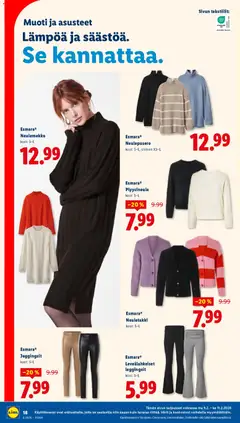 Lidl-mainoslehti voimassa 05.02.2026 alkaen | Sivu: 24 | Tuotteet: Neuletakki, Leggingsit